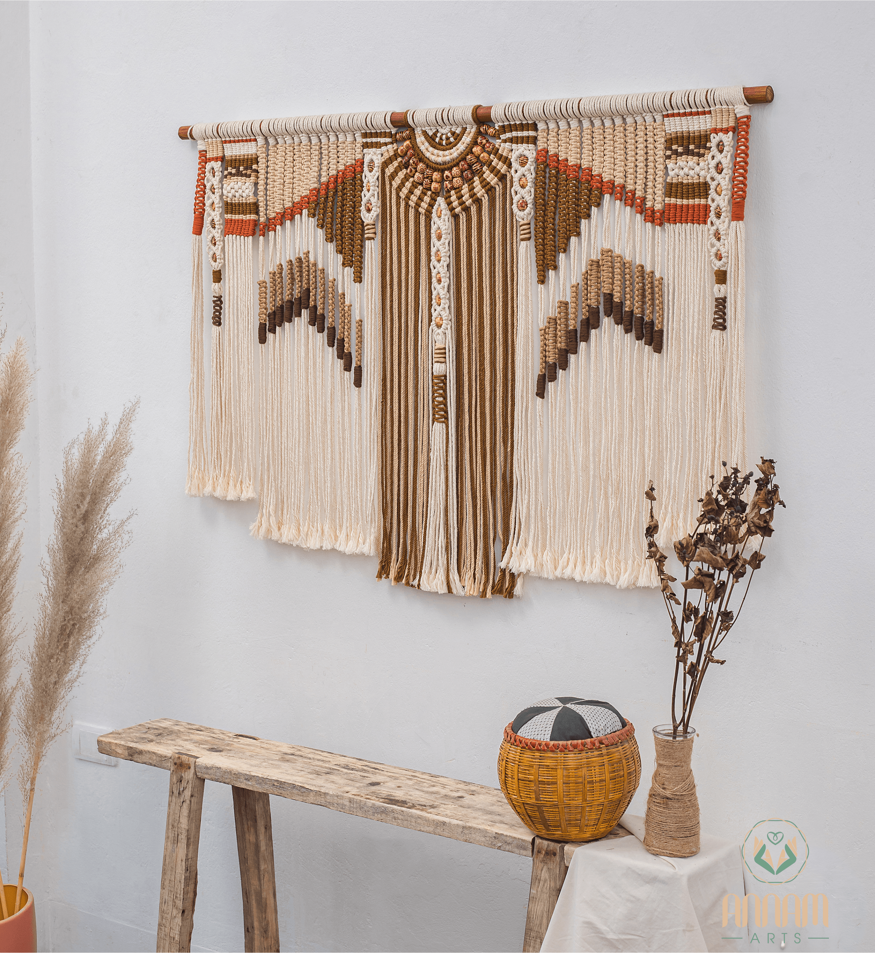 Large macrame boho wall hanging BH02