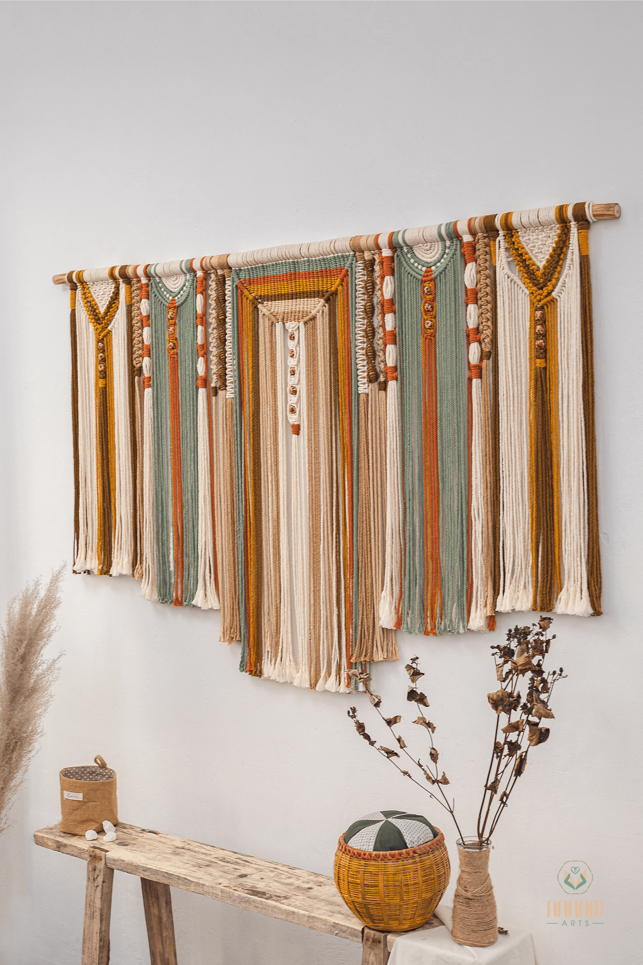 Large macrame boho wall hanging BH03