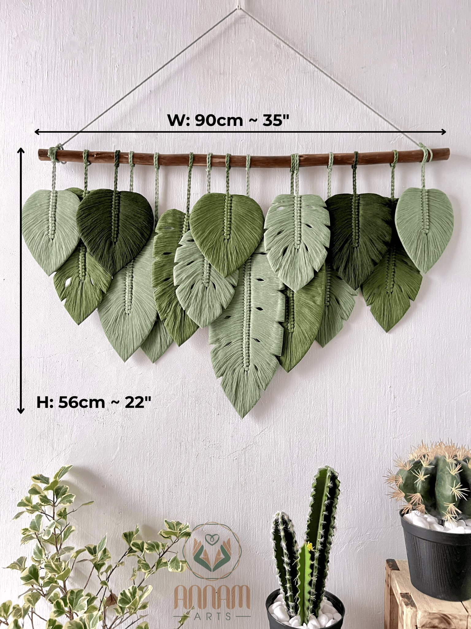 Macrame leaf home decoration Art LM04