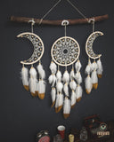 Set of 3 white moon Dreamcatchers SD13