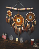 Set of 3 rustic Dreamcatchers SD15