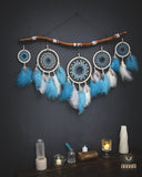 Set of 5 navy blue Dreamcatchers SD20