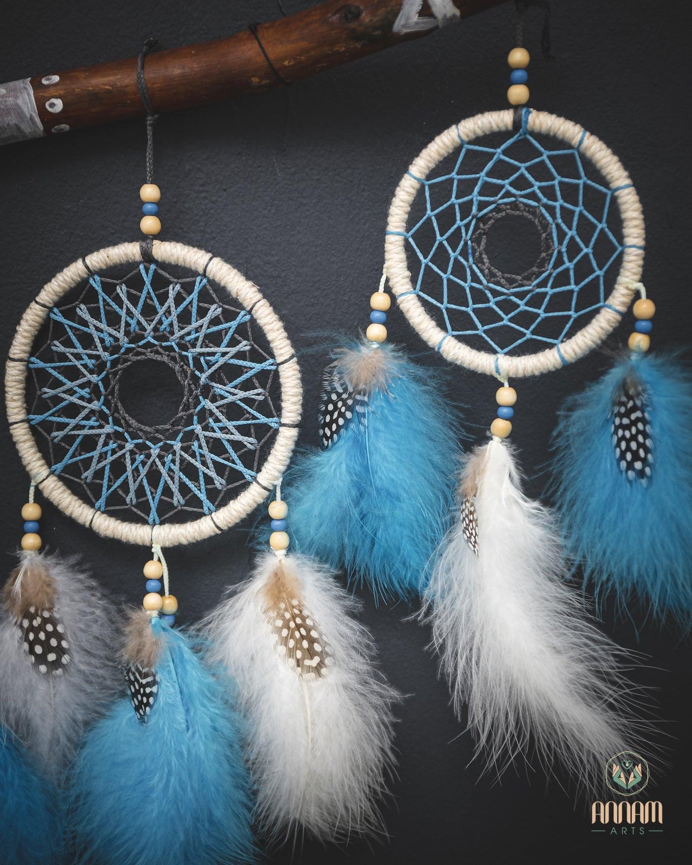 Set of 5 navy blue Dreamcatchers SD20