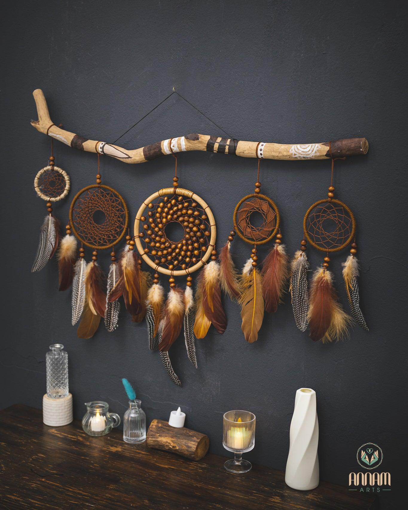 Set of 5 native American style dreamcatchers SD19