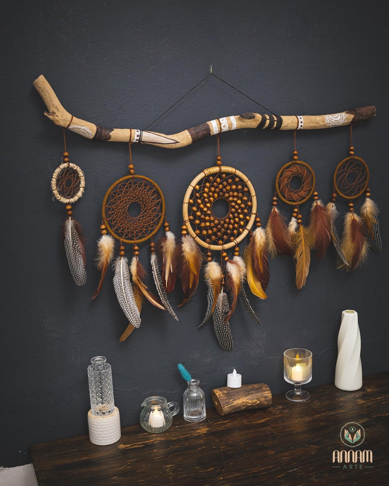 Set of 5 native American style dreamcatchers SD19