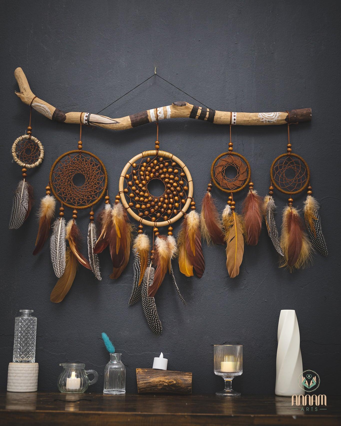 Set of 5 native American style dreamcatchers SD19