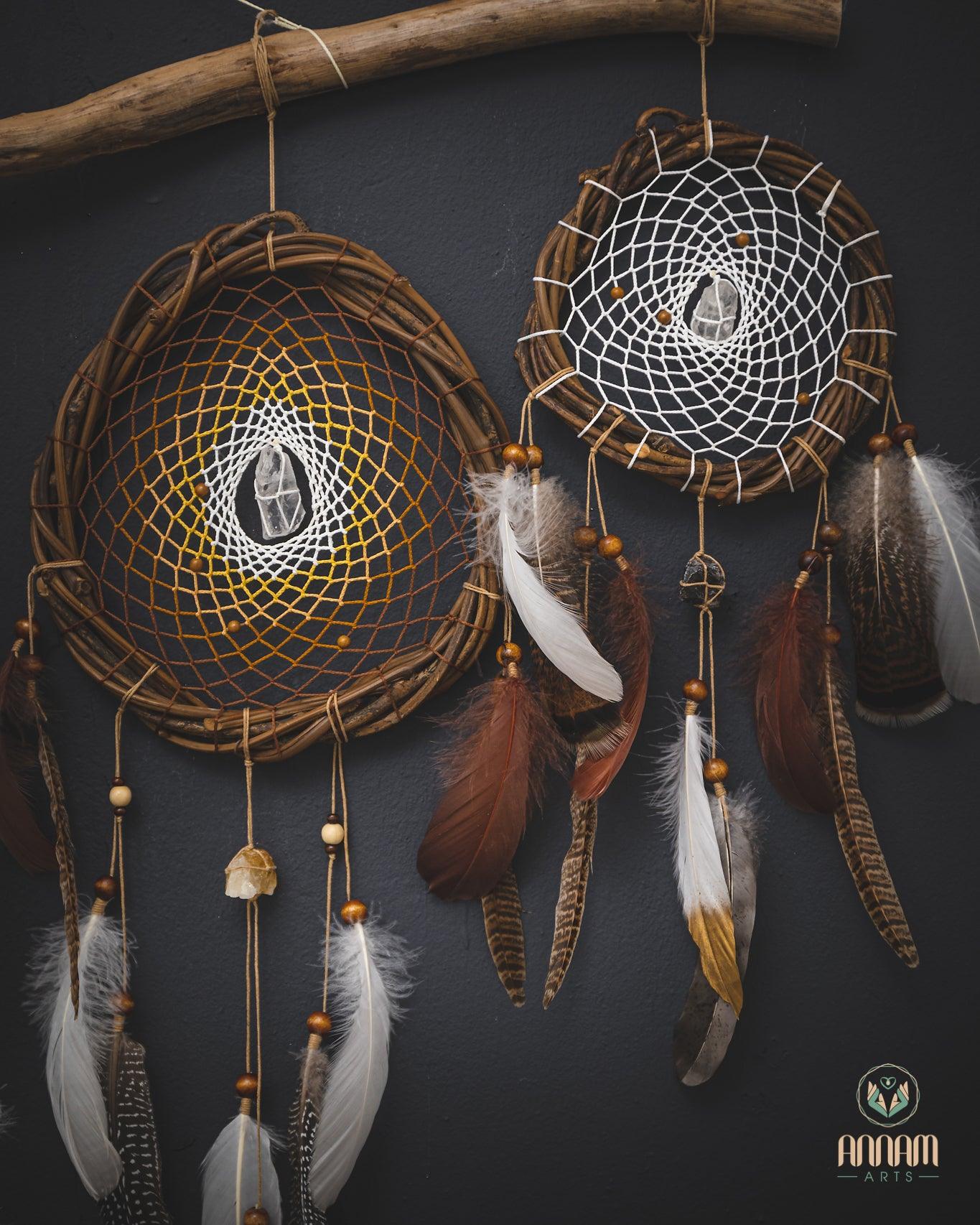 Set of 5 native American style dreamcatchers SD22