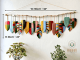 Large boho colored macrame wall hanging LM10