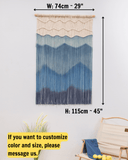 Hand-dyed macrame curtains RM05