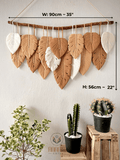 Monstera macrame leaf wall hanging LM04