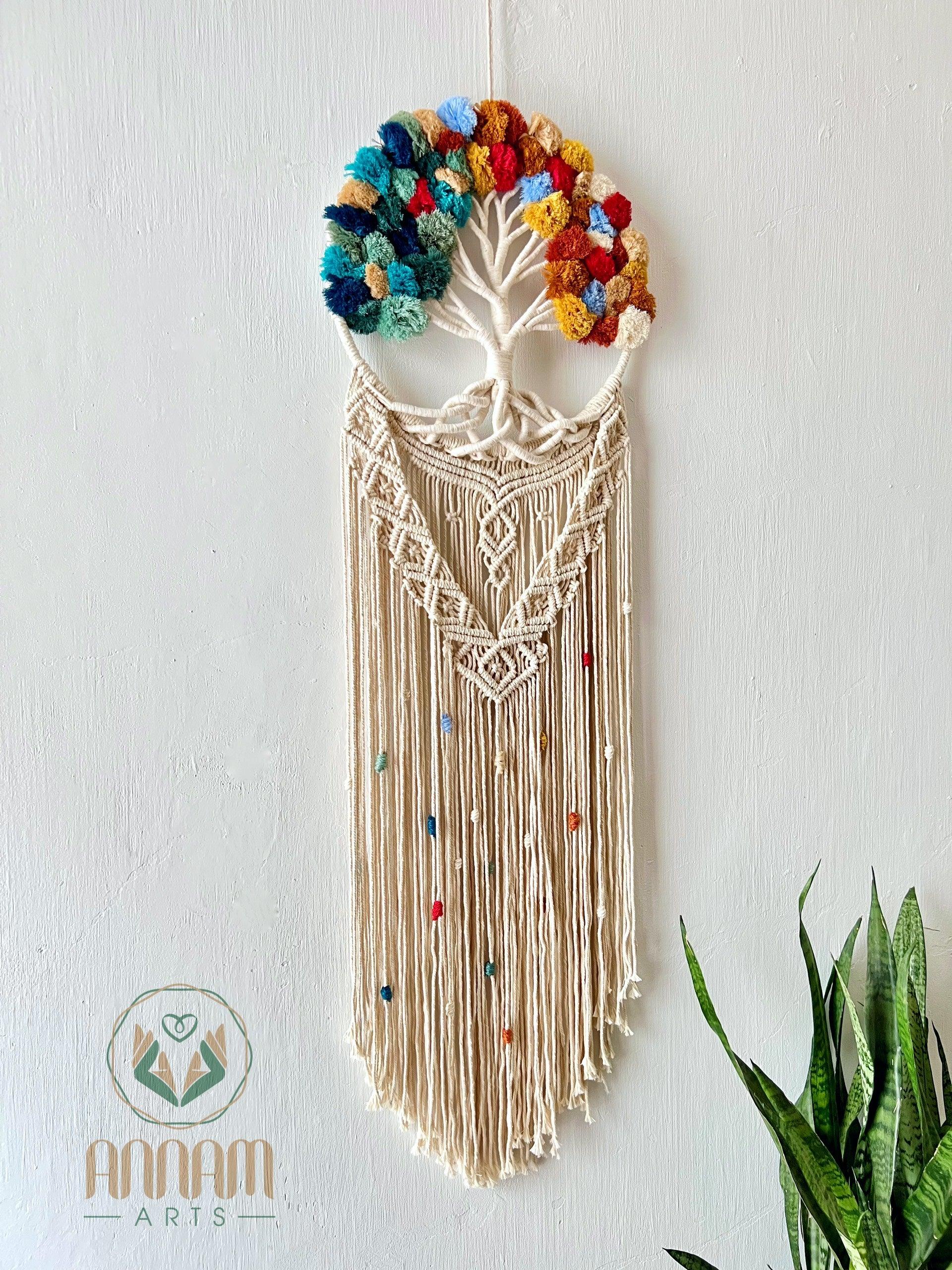 Tree of life Macrame colorful flowers TOL01