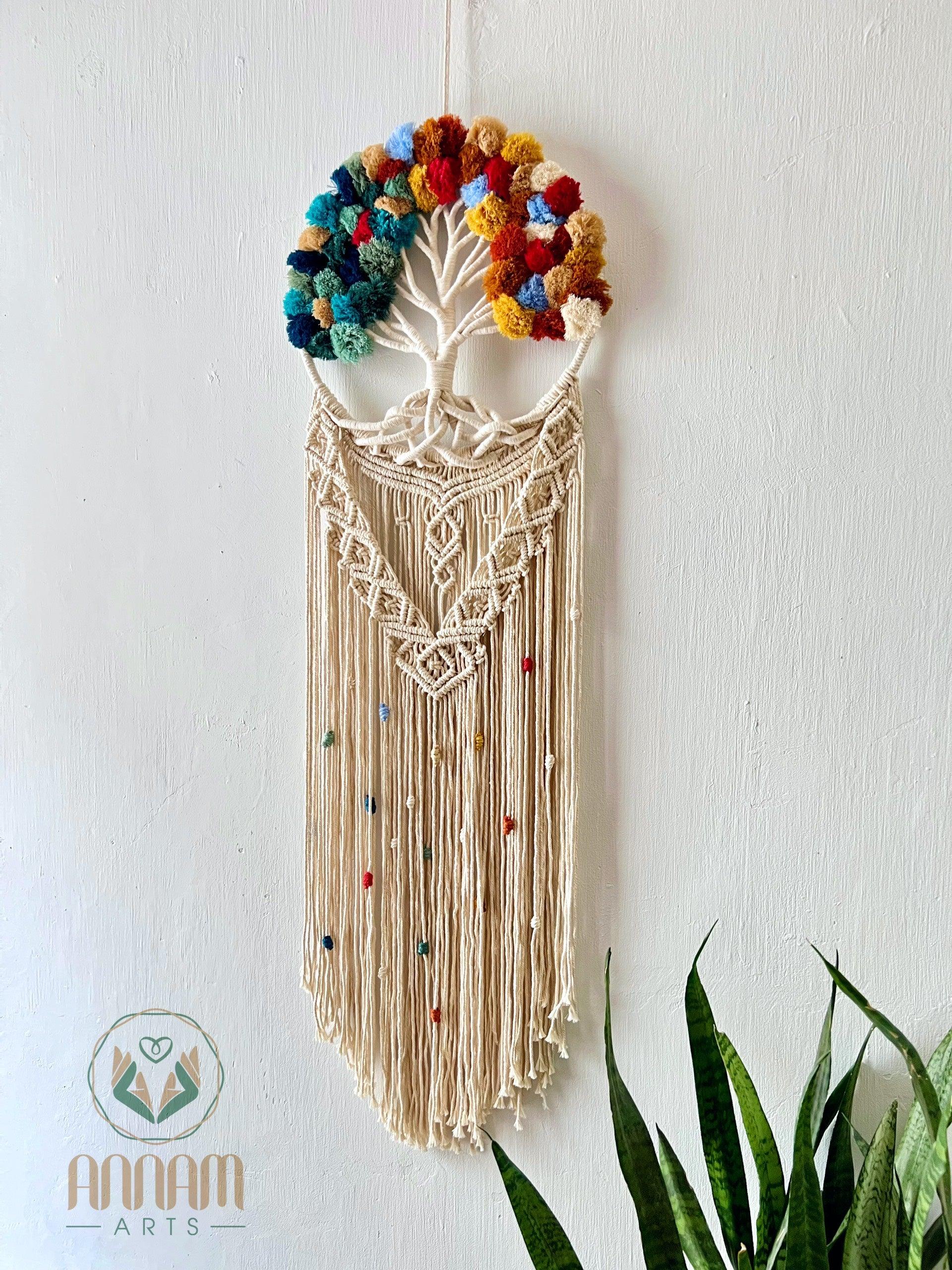 Tree of life Macrame colorful flowers TOL01