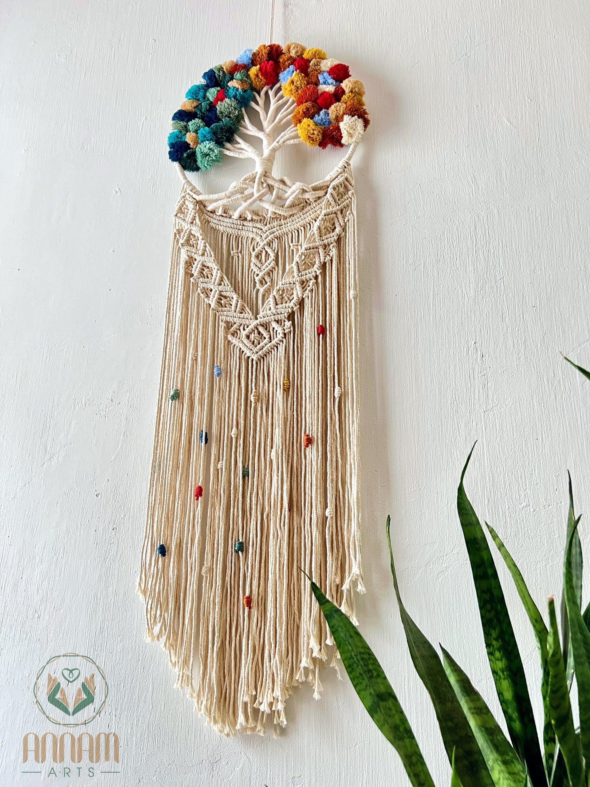 Tree of life Macrame colorful flowers TOL01