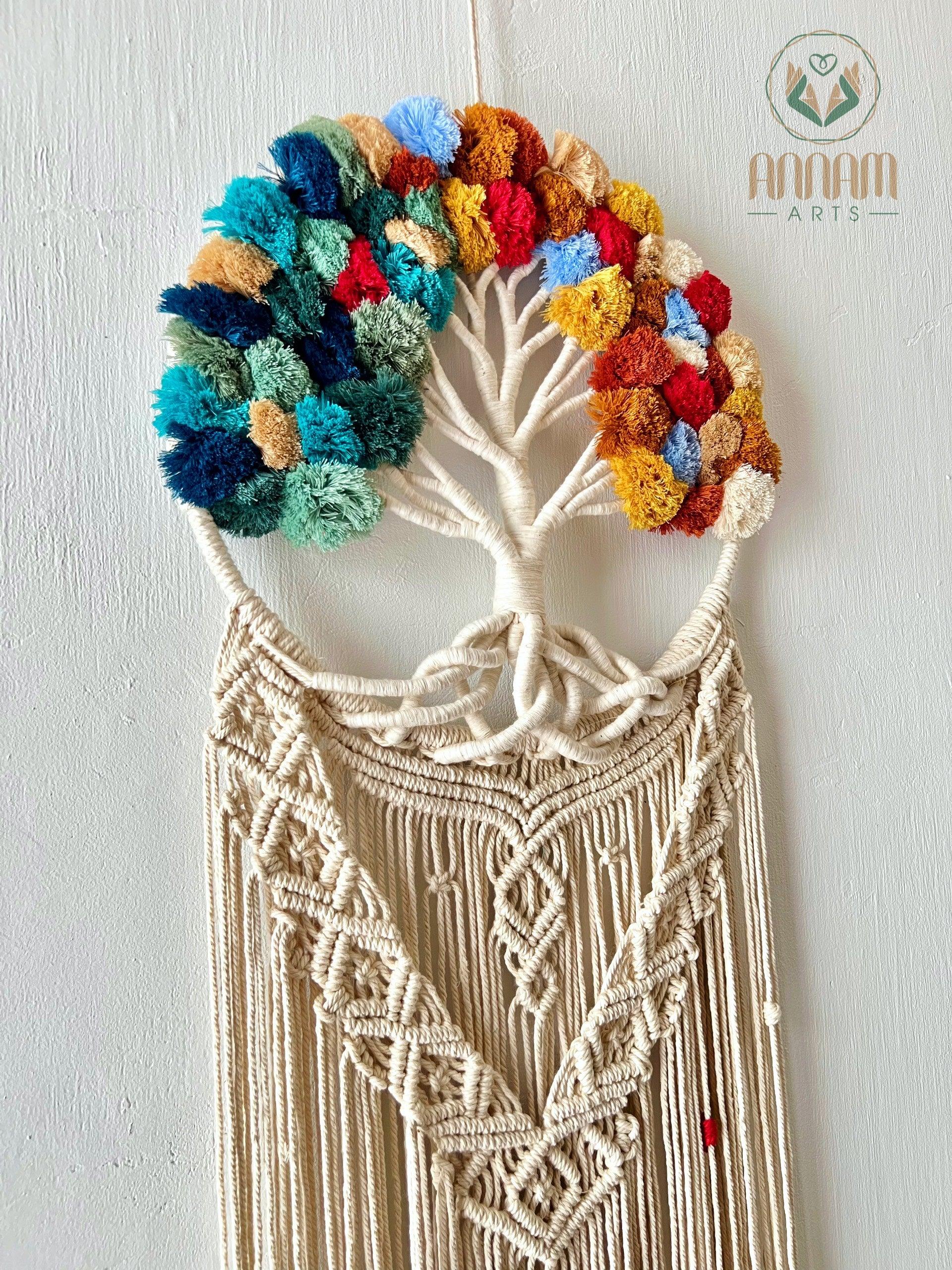 Tree of life Macrame colorful flowers TOL01