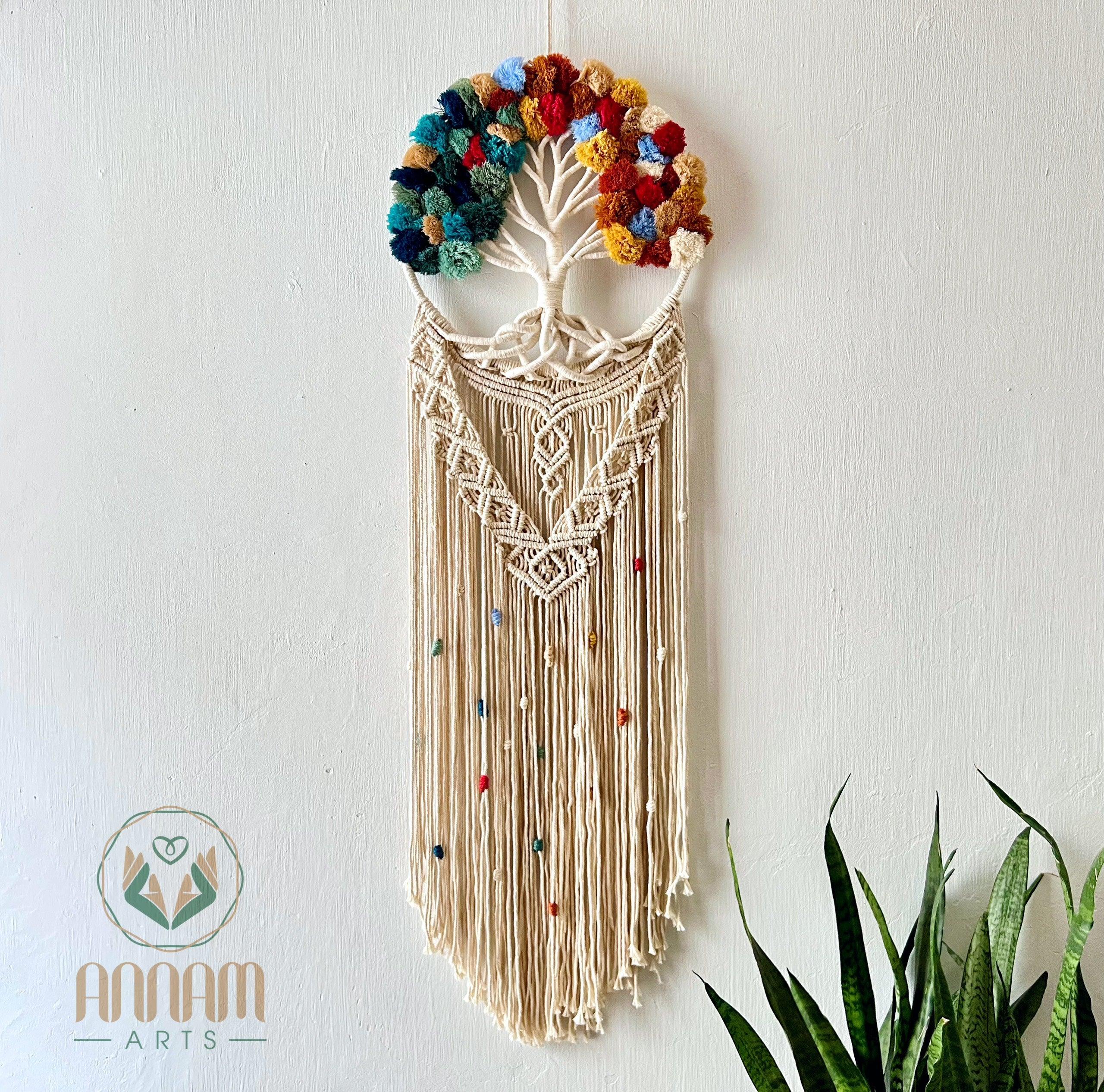 Tree of life Macrame colorful flowers TOL01