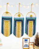 Sun on Blue Sea Macrame Dreamcatcher Set MT02