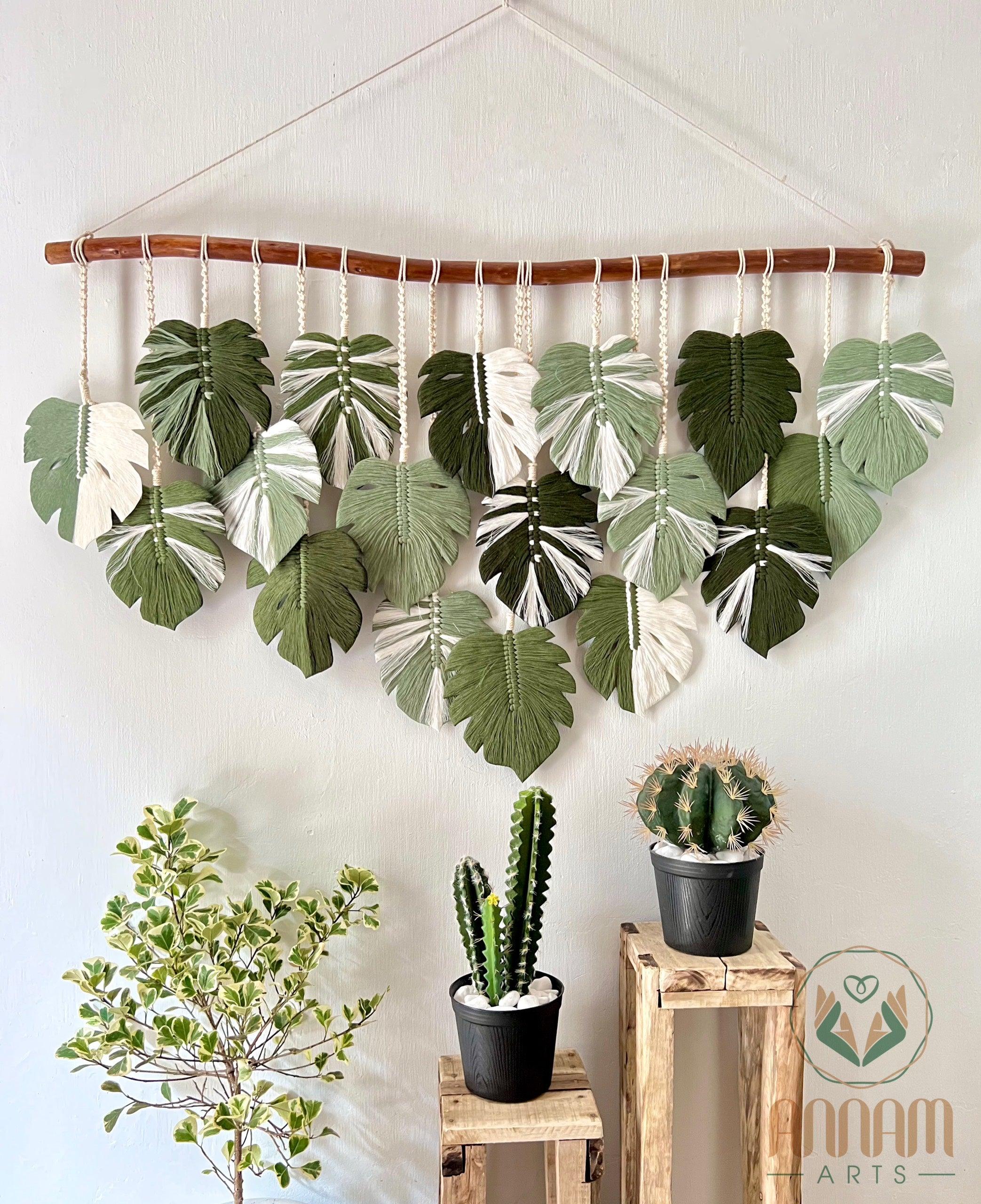 Macrame Monstera Leaf Wall Hanging LM02