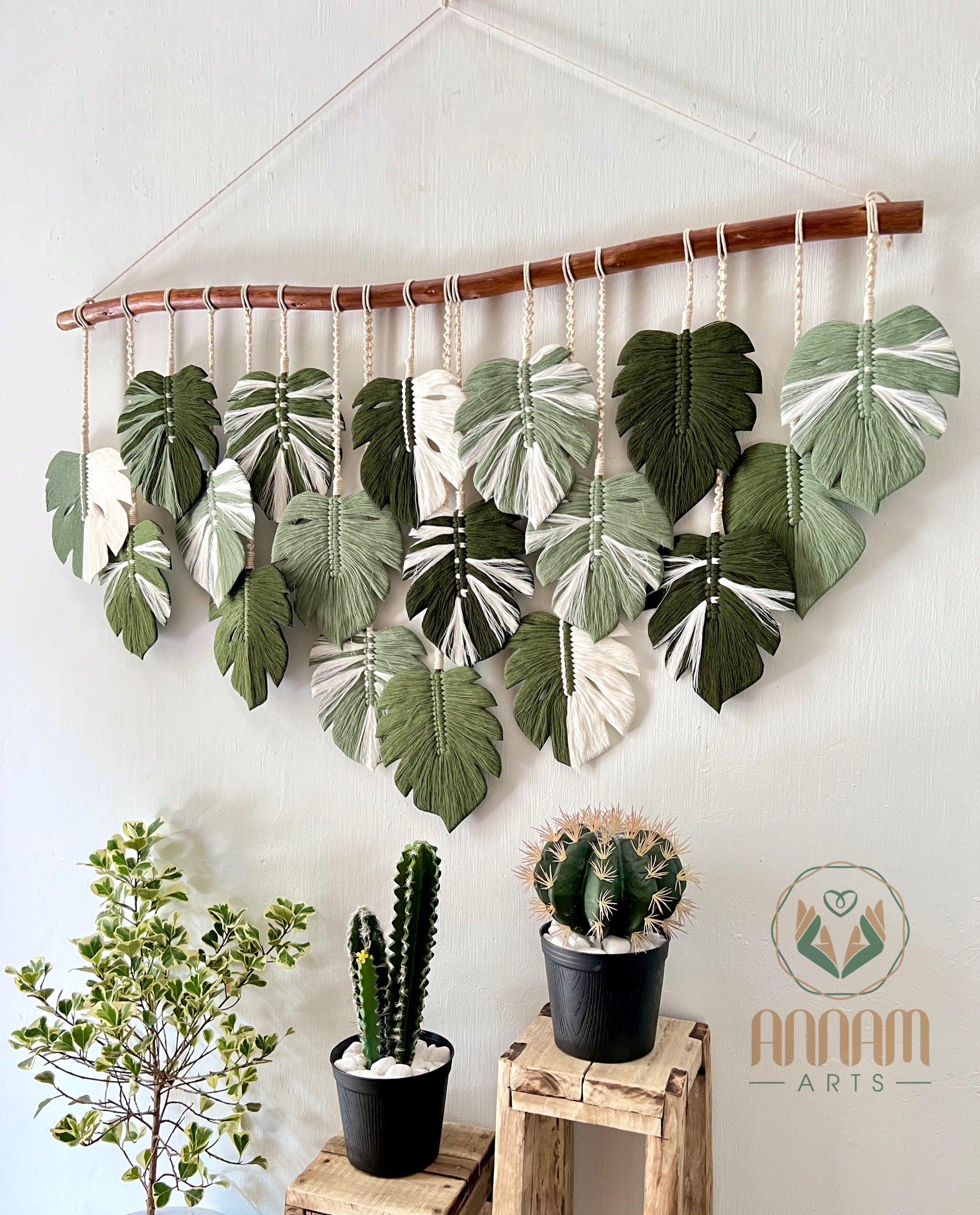 Macrame Monstera Leaf Wall Hanging LM02