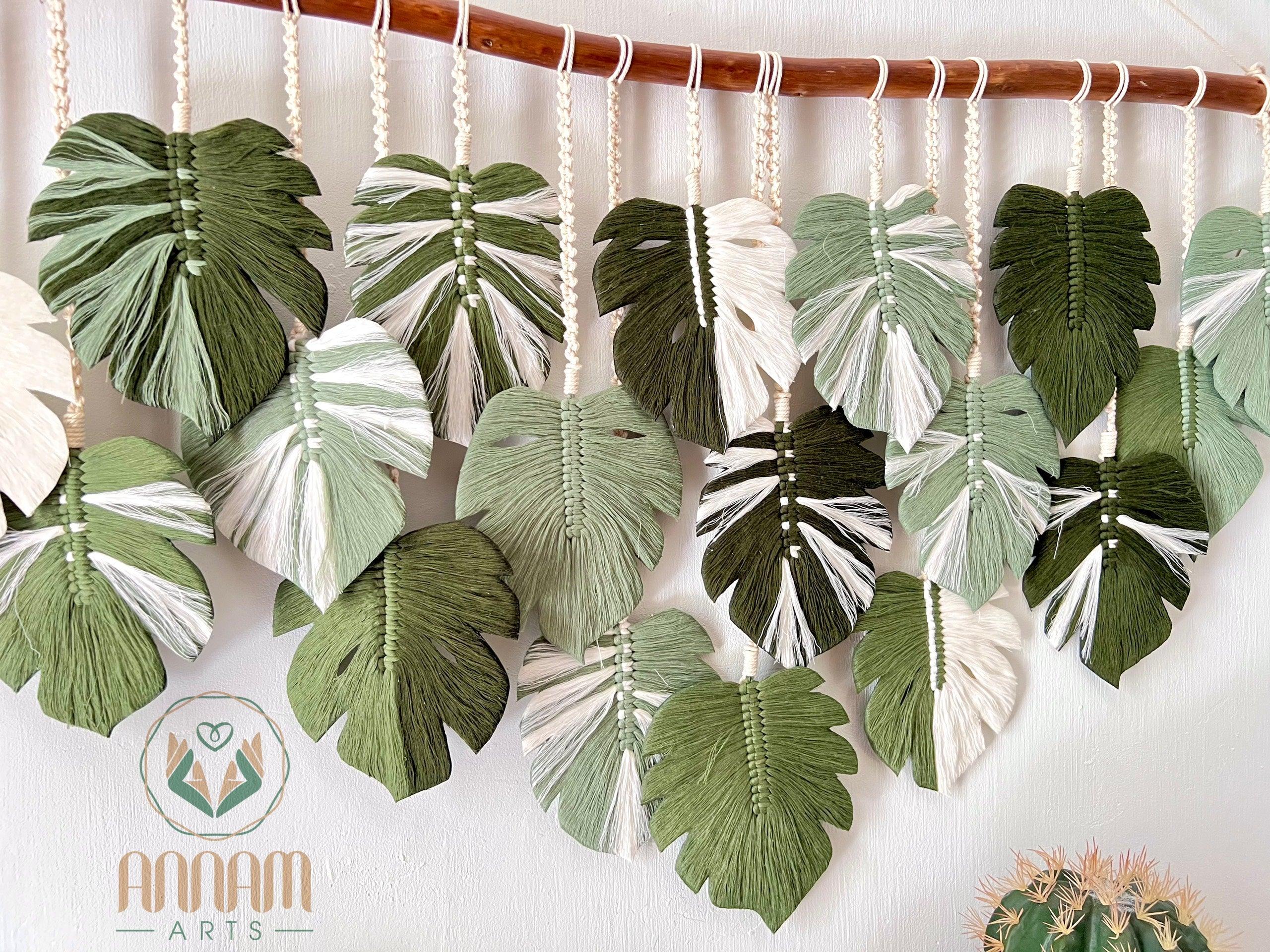 Macrame Monstera Leaf Wall Hanging LM02