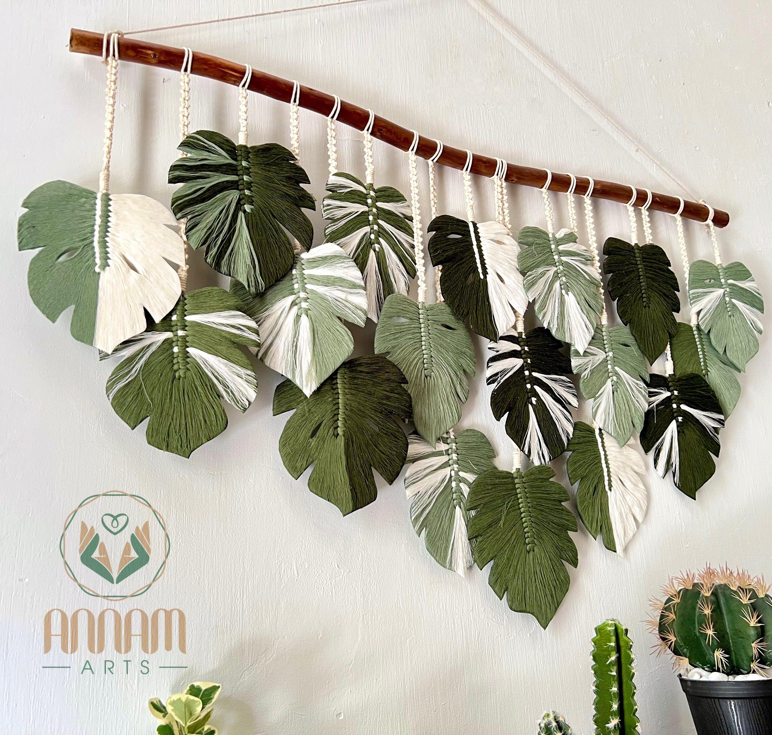 Macrame Monstera Leaf Wall Hanging LM02