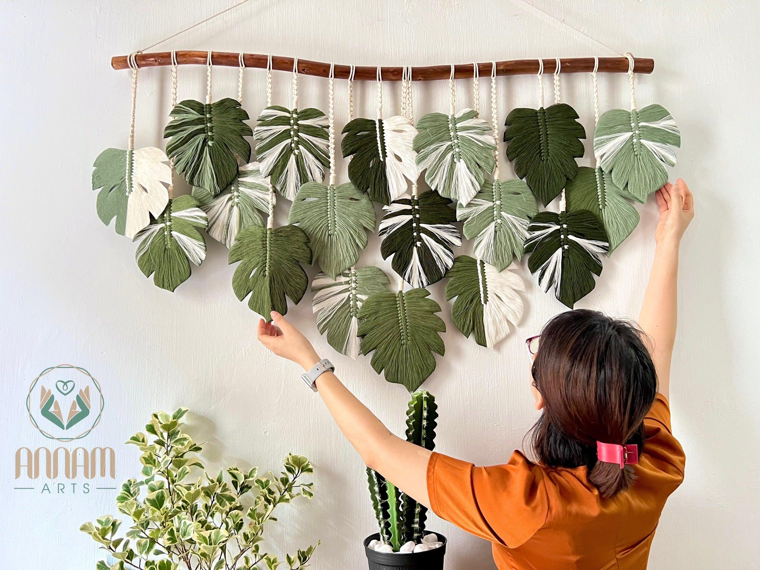 Macrame Monstera Leaf Wall Hanging LM02