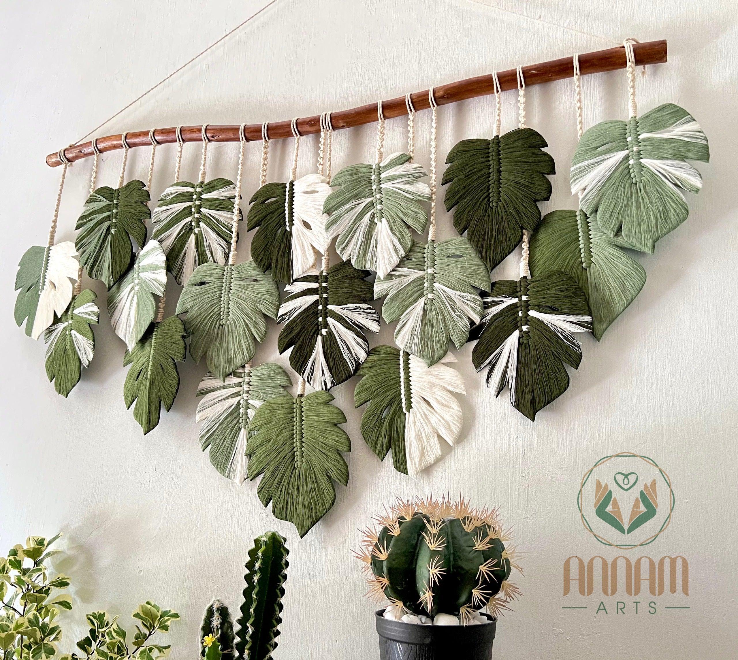 Macrame Monstera Leaf Wall Hanging LM02