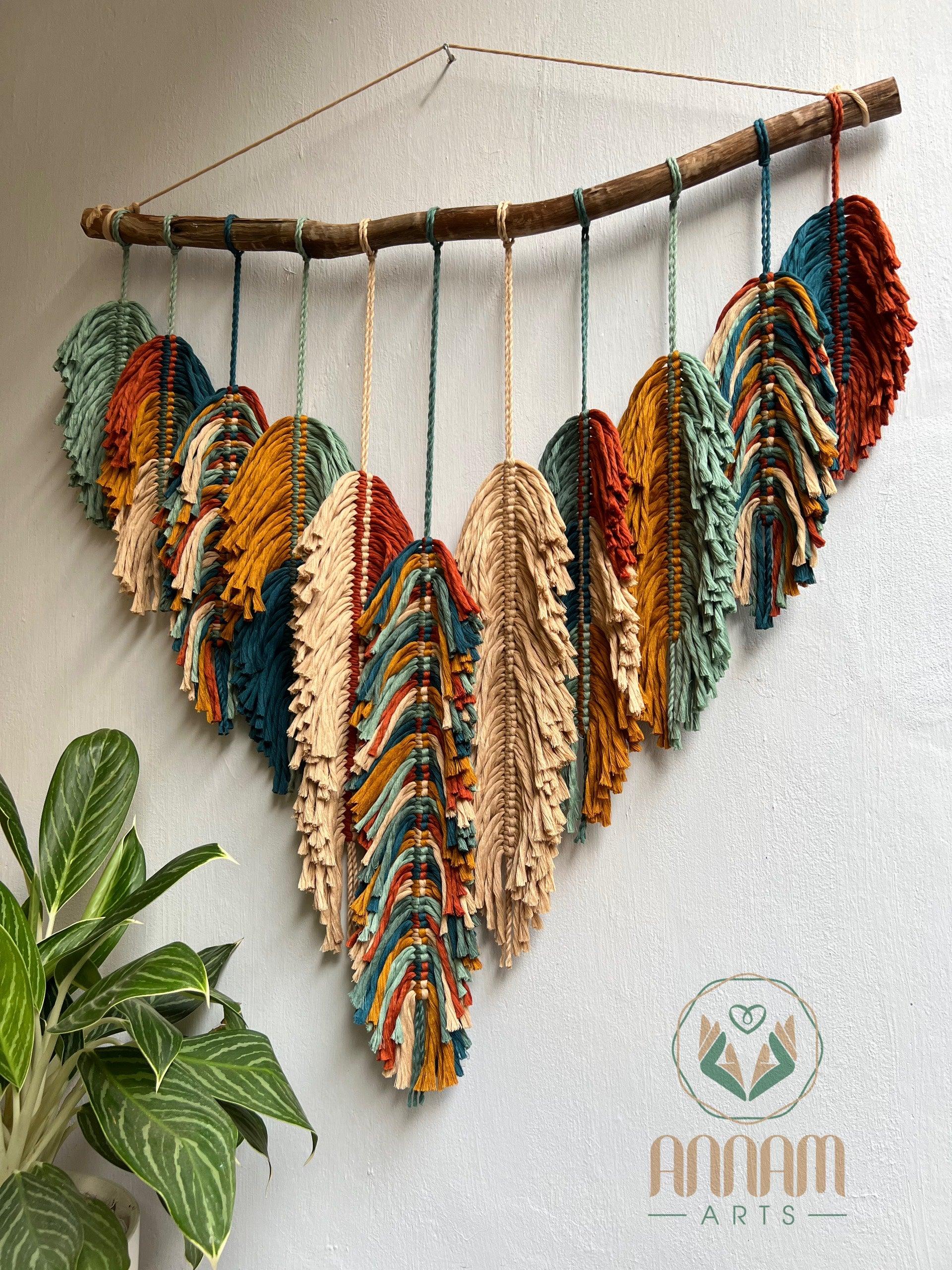 Rustic Handmade Leaves Wall Hanging  LM06