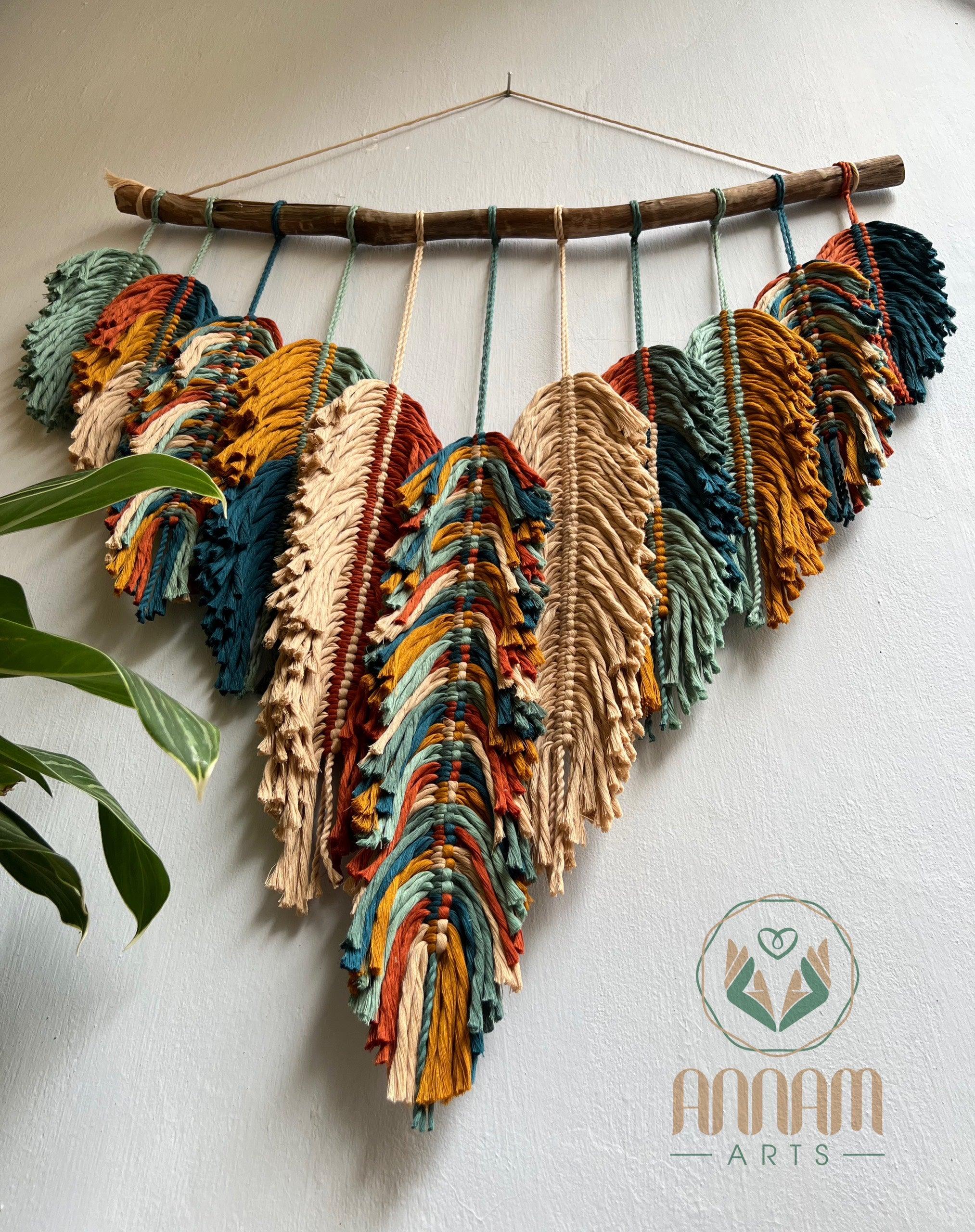 Rustic Handmade Leaves Wall Hanging  LM06