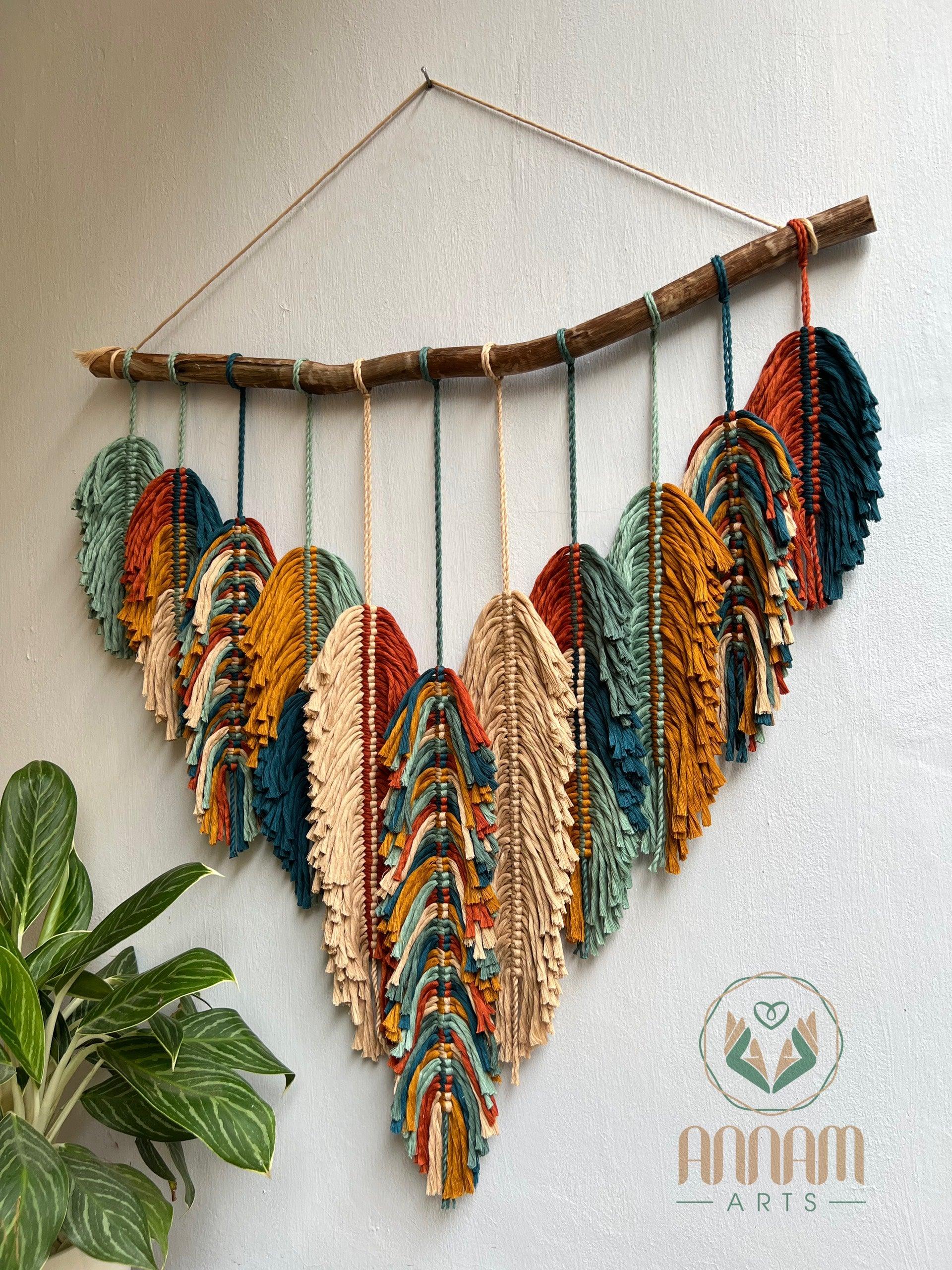 Rustic Handmade Leaves Wall Hanging  LM06