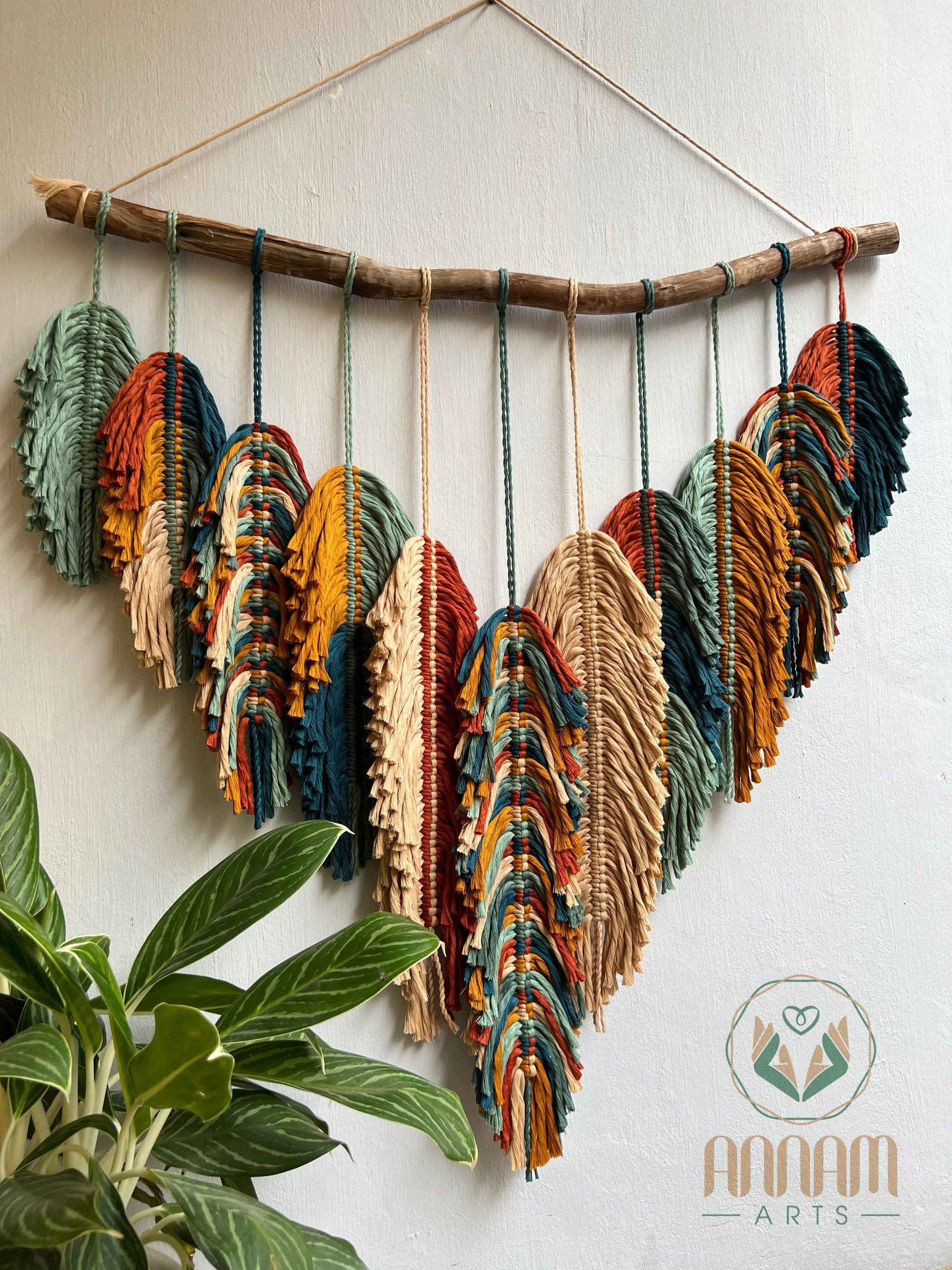 Rustic Handmade Leaves Wall Hanging  LM06