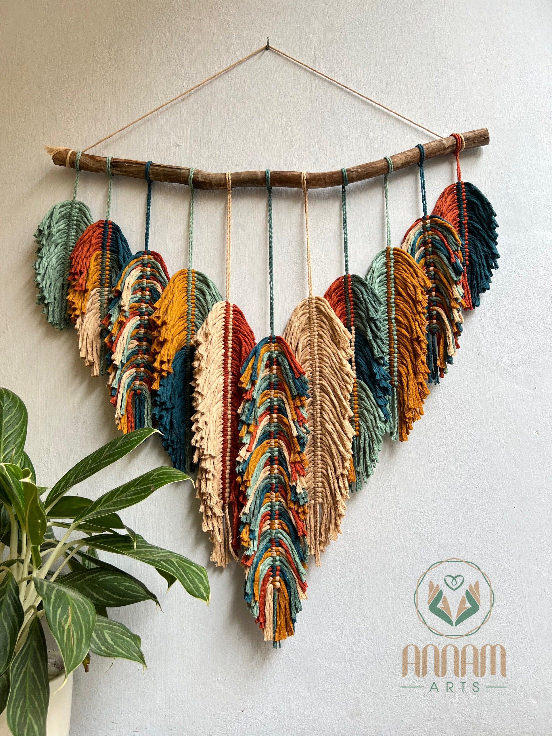 Rustic Handmade Leaves Wall Hanging  LM06