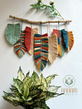 Boho handmade macrame leaves wall hanging LM07