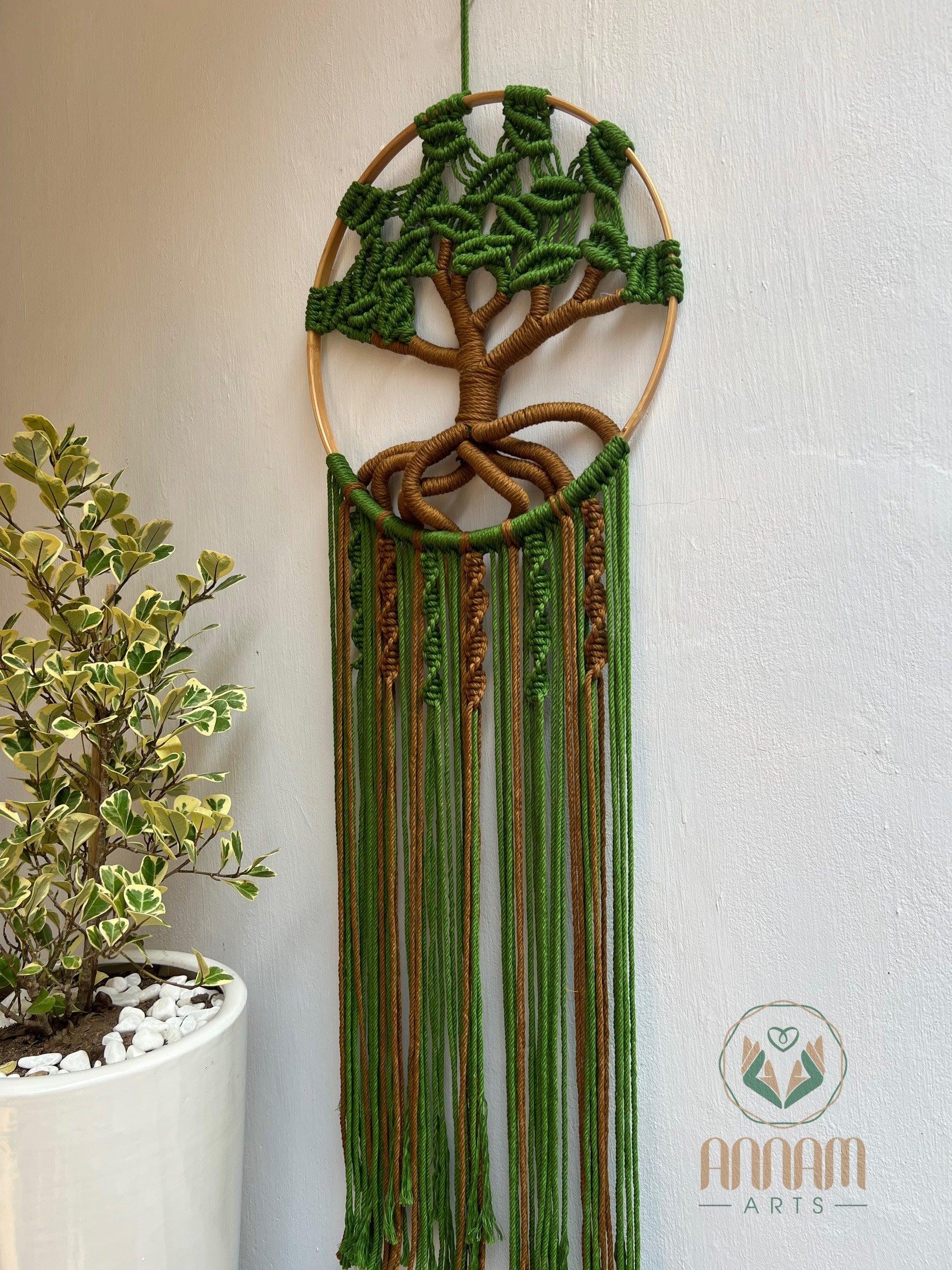 Tree of life green macrame TOL07