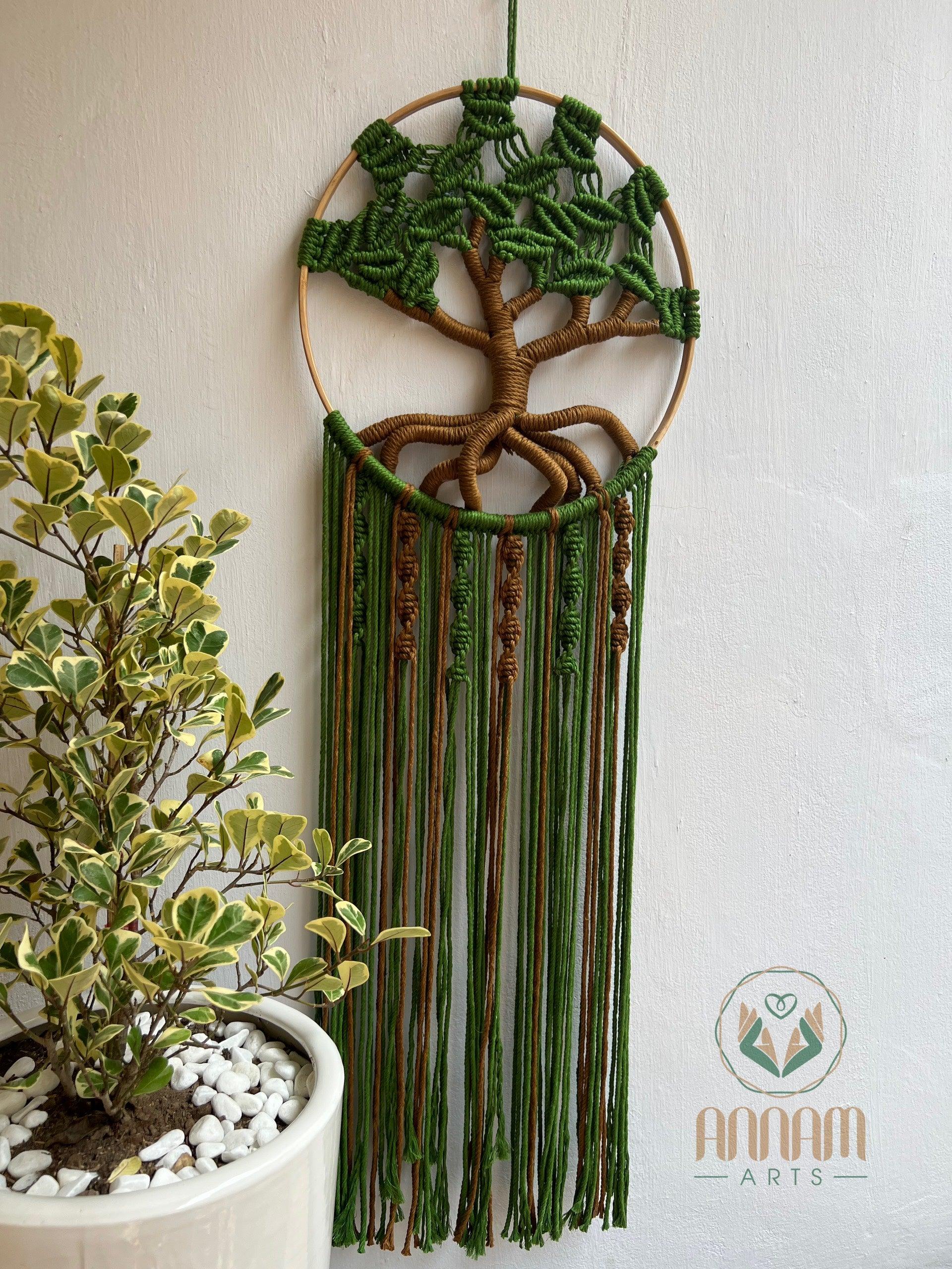 Tree of life green macrame TOL07