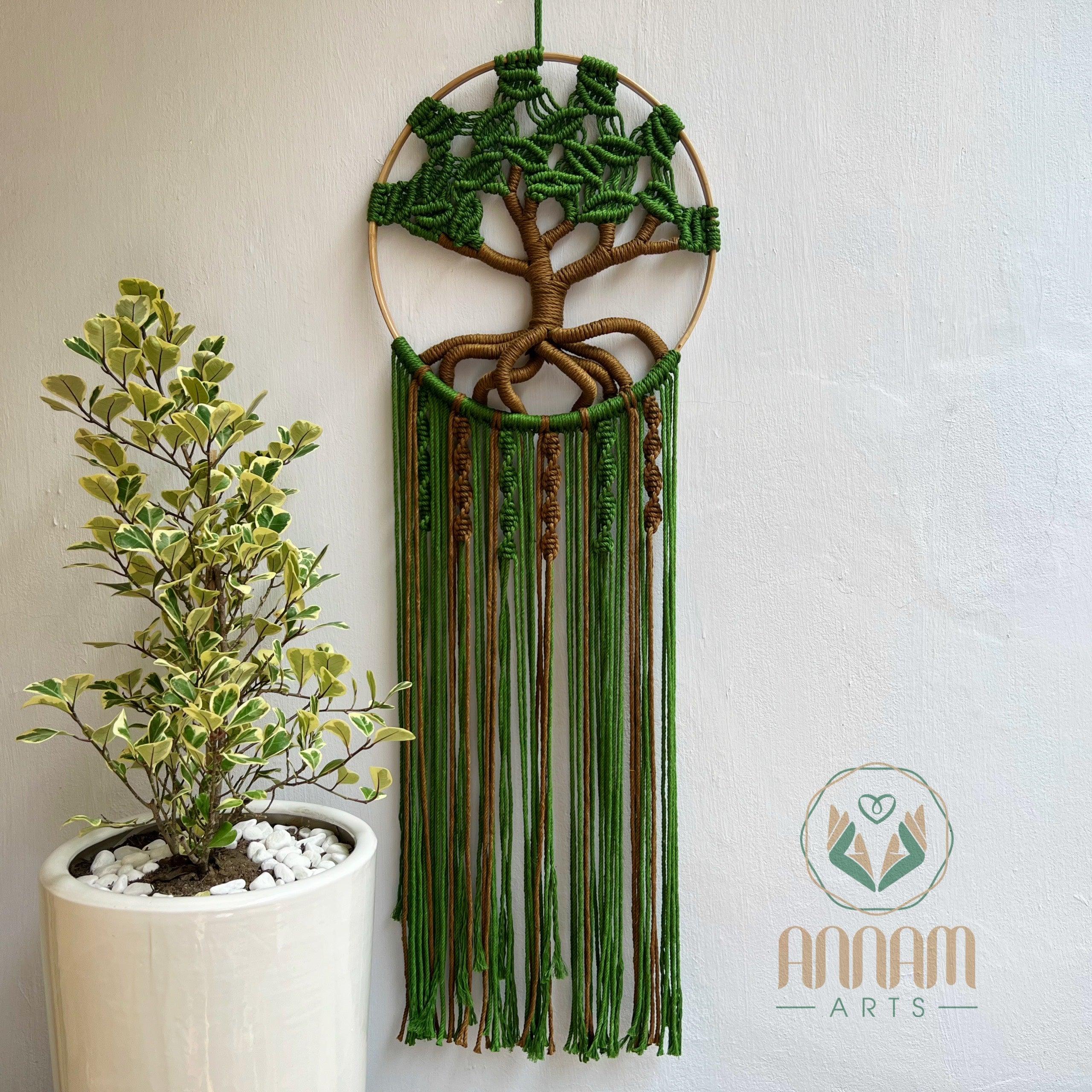 Tree of life green macrame TOL07