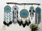 Set of 5 Large Peacock Feather Dreamcatcher - SD06