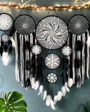 Large dreamcatcher set for wall hanging in Black - SD07