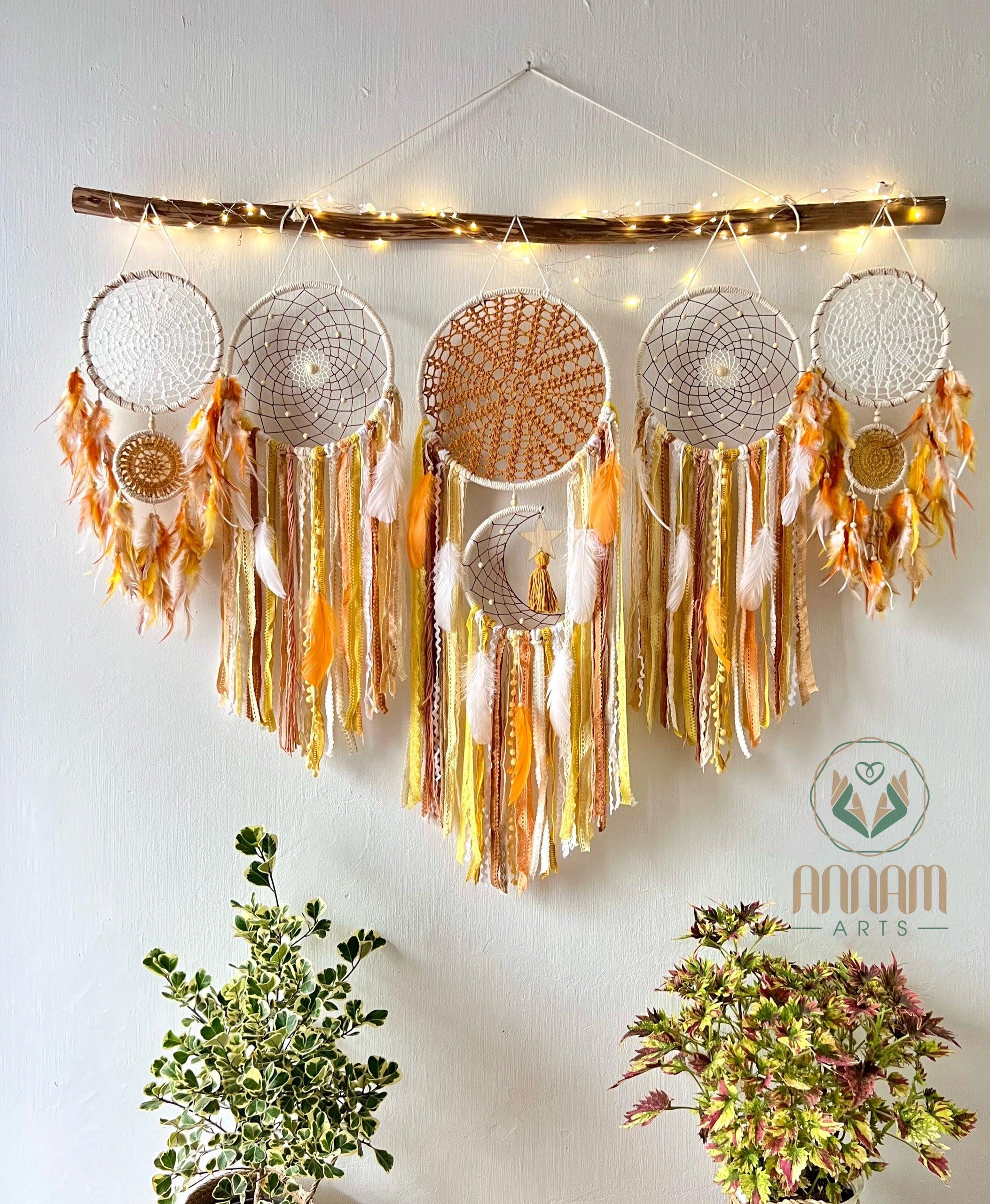 Large dreamcatcher set colorful moon and stars SD08