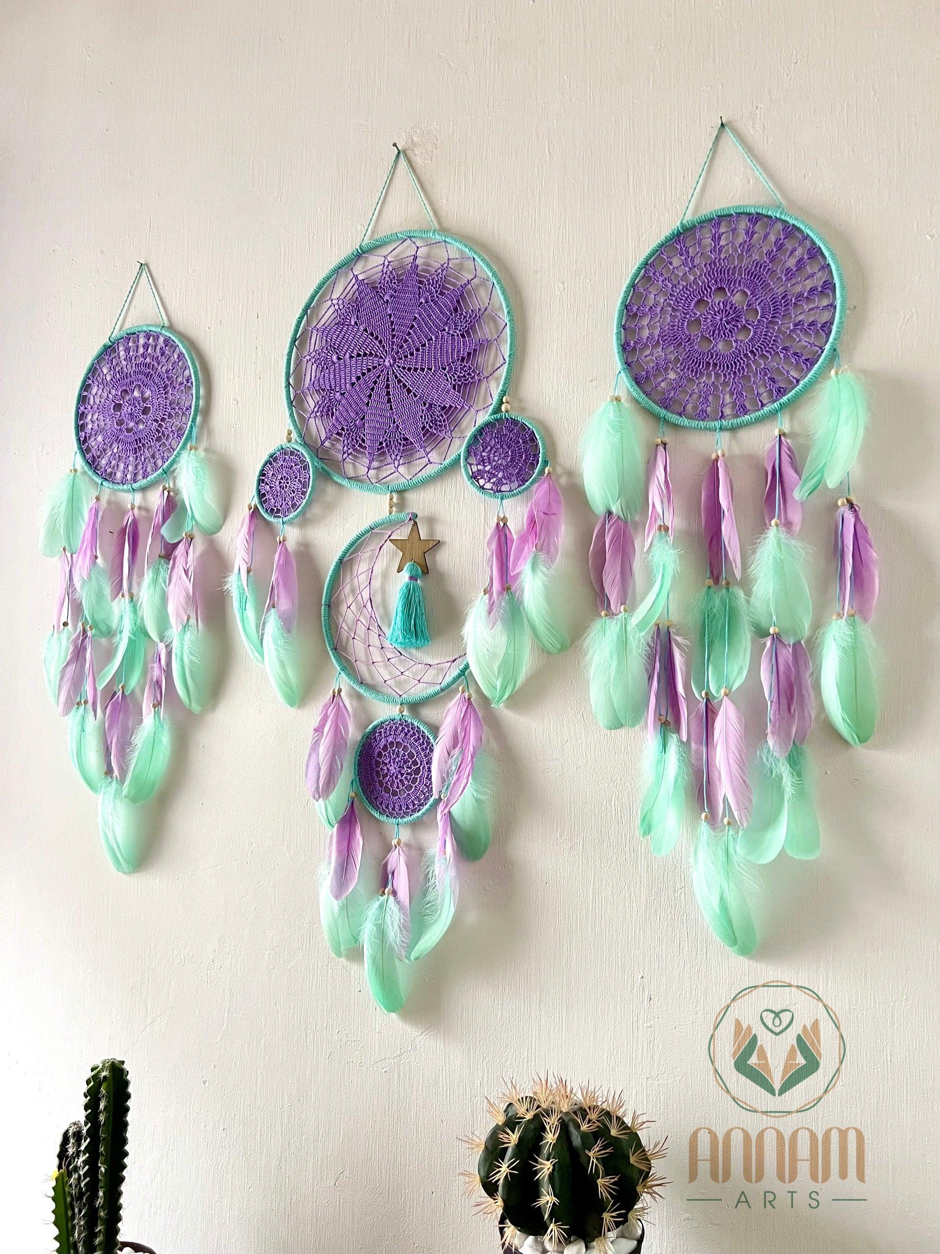 Dreamcatcher mint green mixed purple DV02