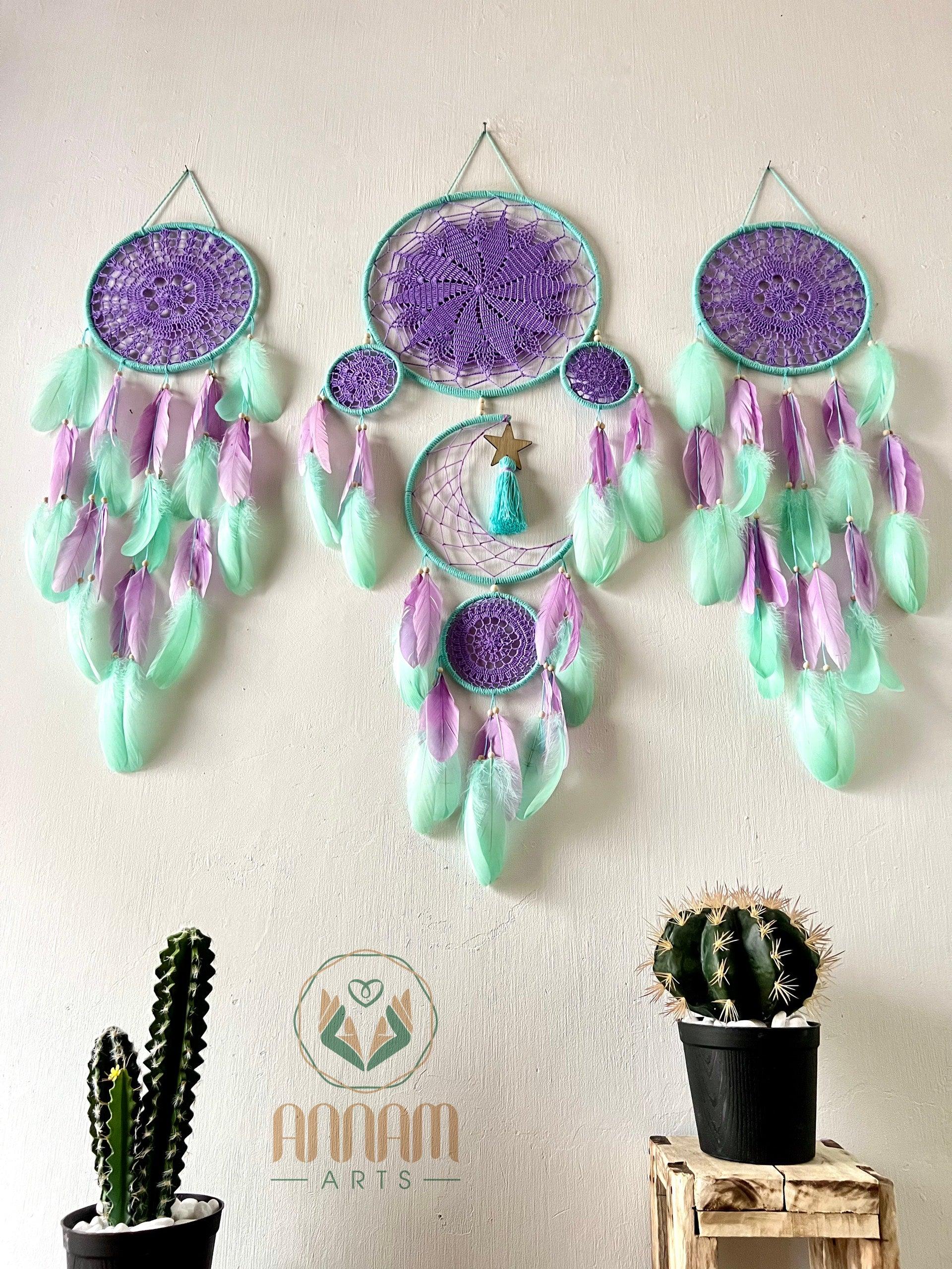 Dreamcatcher mint green mixed purple DV02