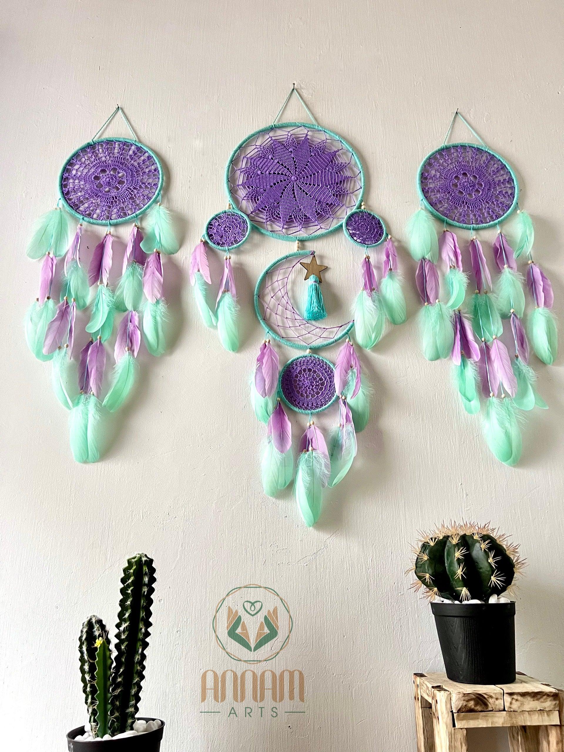 Dreamcatcher mint green mixed purple DV02