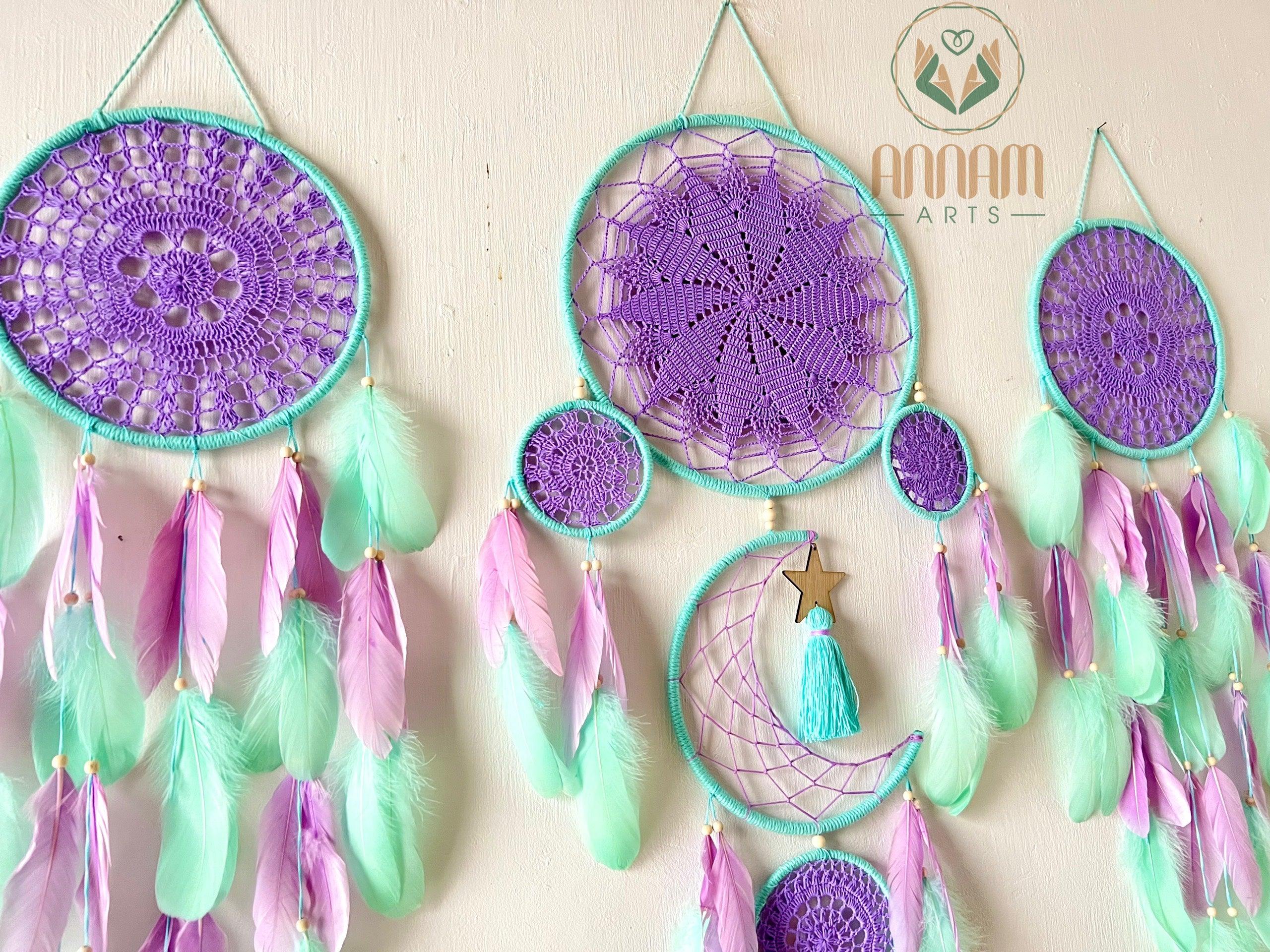 Dreamcatcher mint green mixed purple DV02