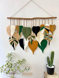 Macrame linden leaf large wall hanging LM12