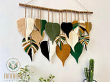 Macrame linden leaf large wall hanging LM12