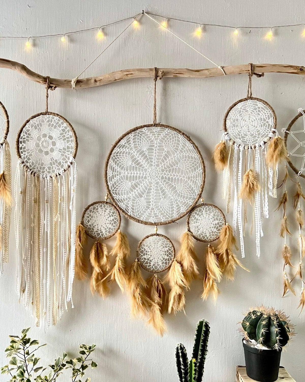 Large 5-piece wall-mounted dreamcatcher set SD10