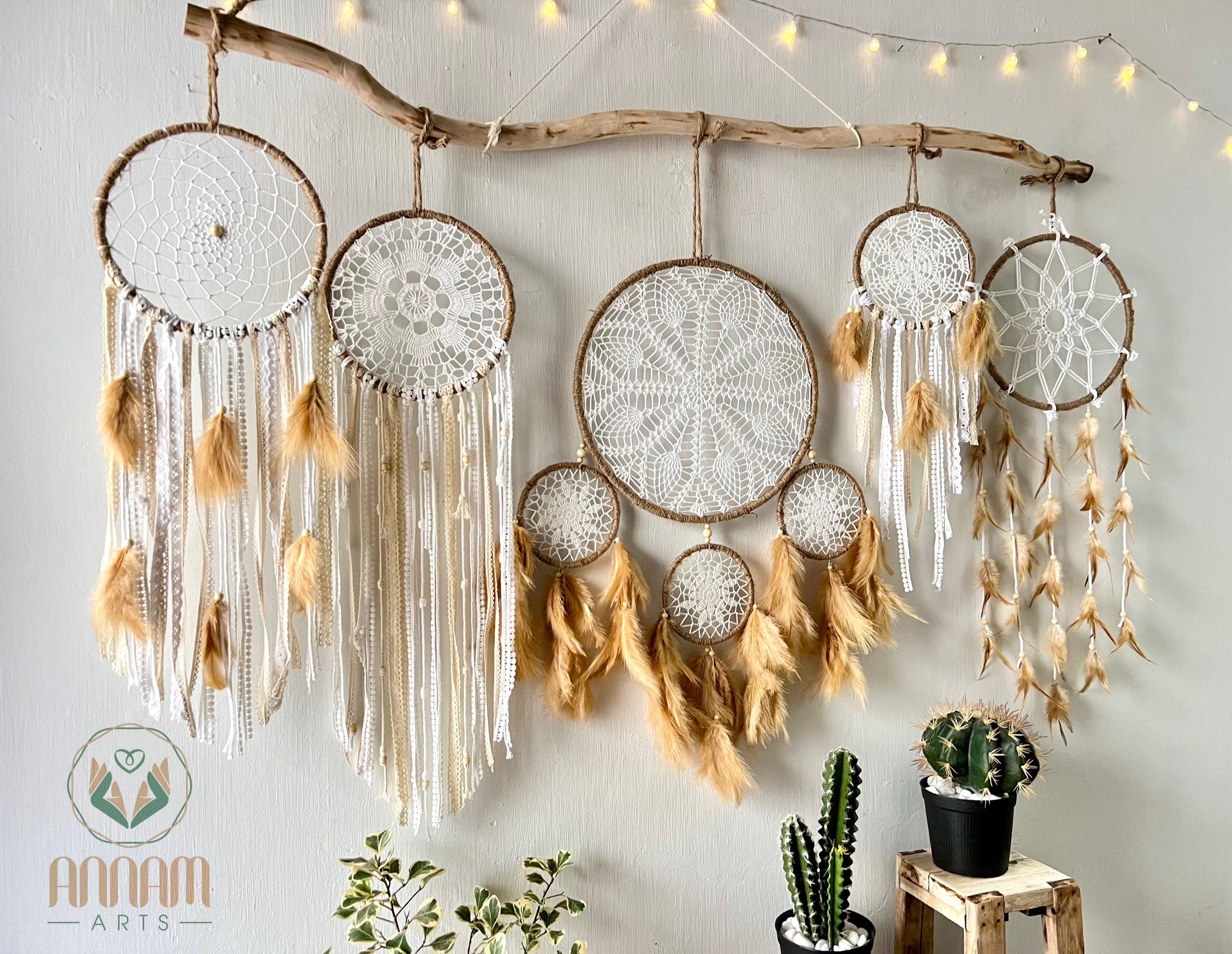 Large 5-piece wall-mounted dreamcatcher set SD10