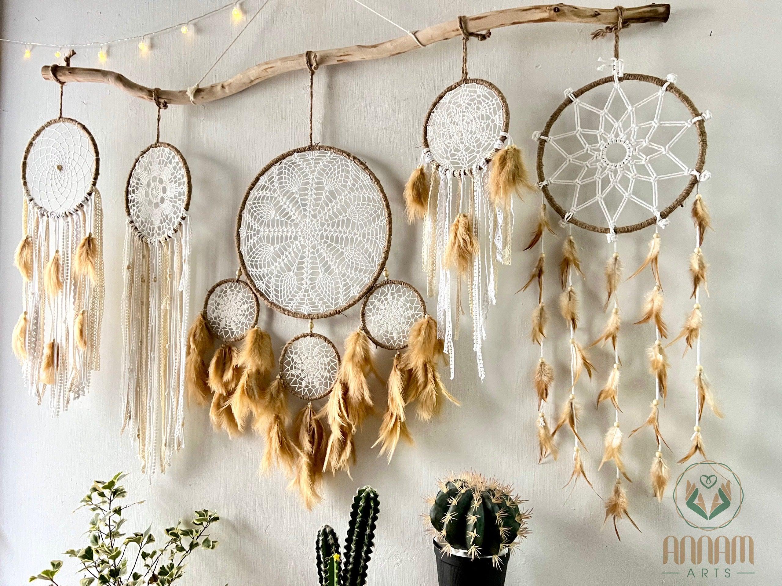 Large 5-piece wall-mounted dreamcatcher set SD10