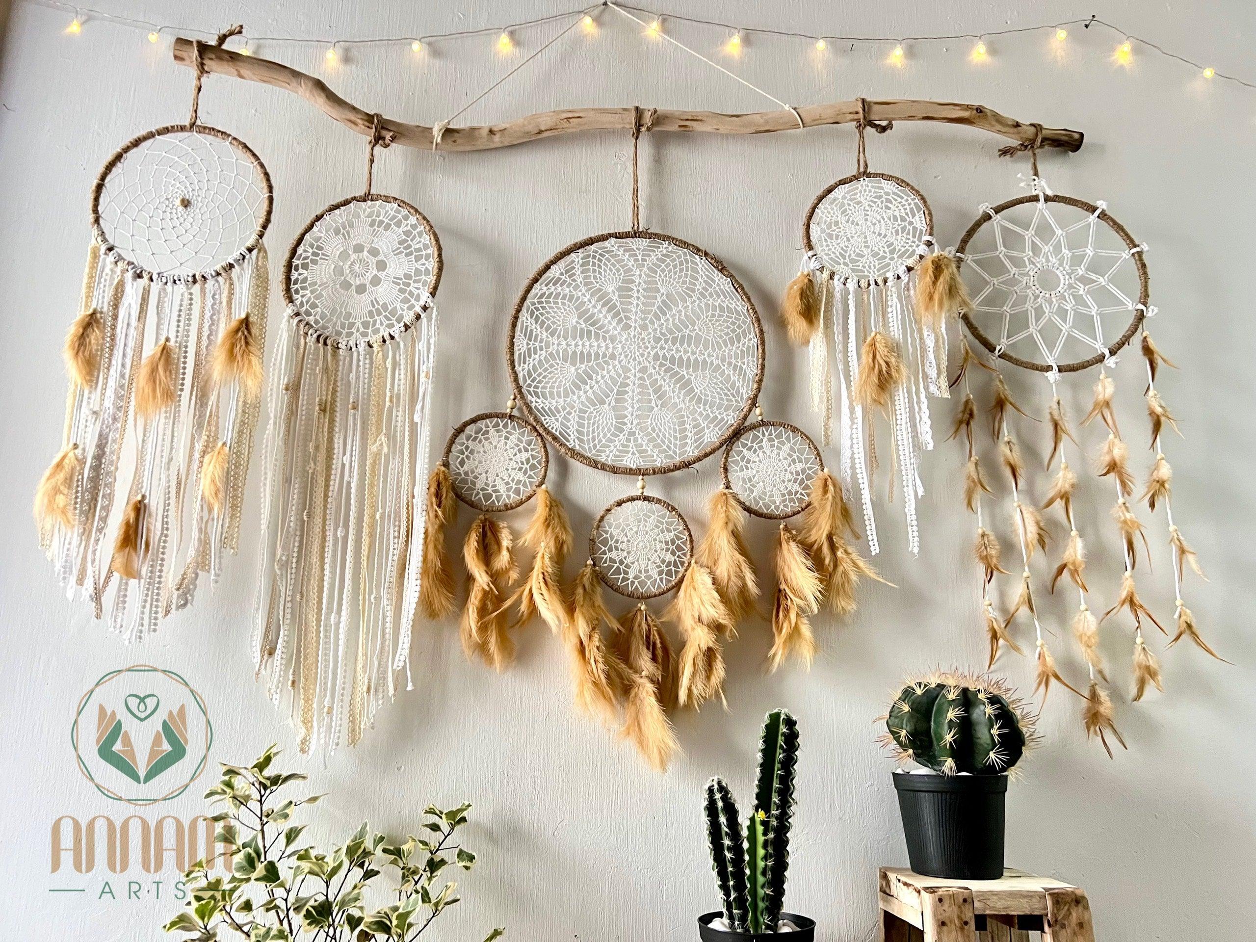 Large 5-piece wall-mounted dreamcatcher set SD10