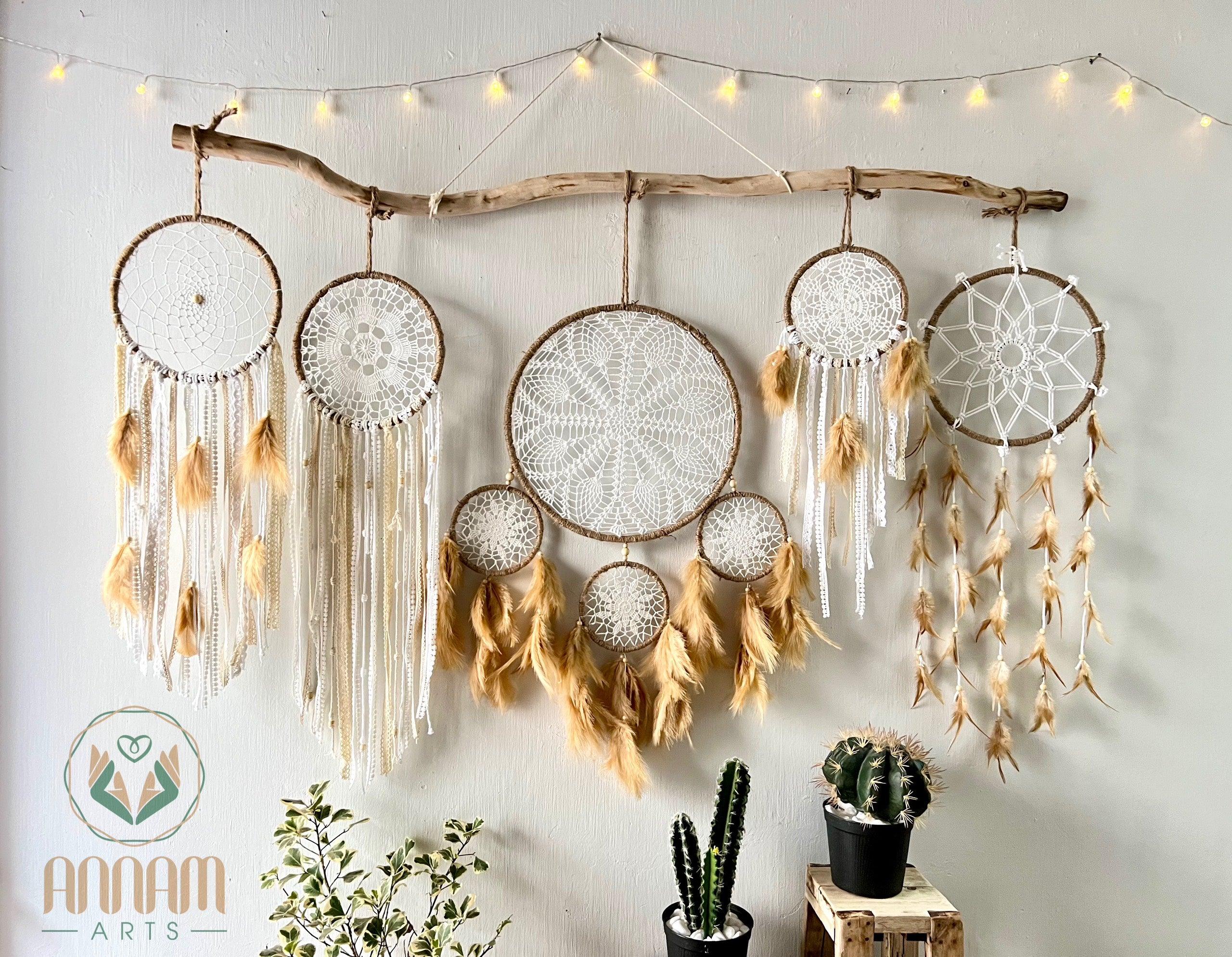 Large 5-piece wall-mounted dreamcatcher set SD10