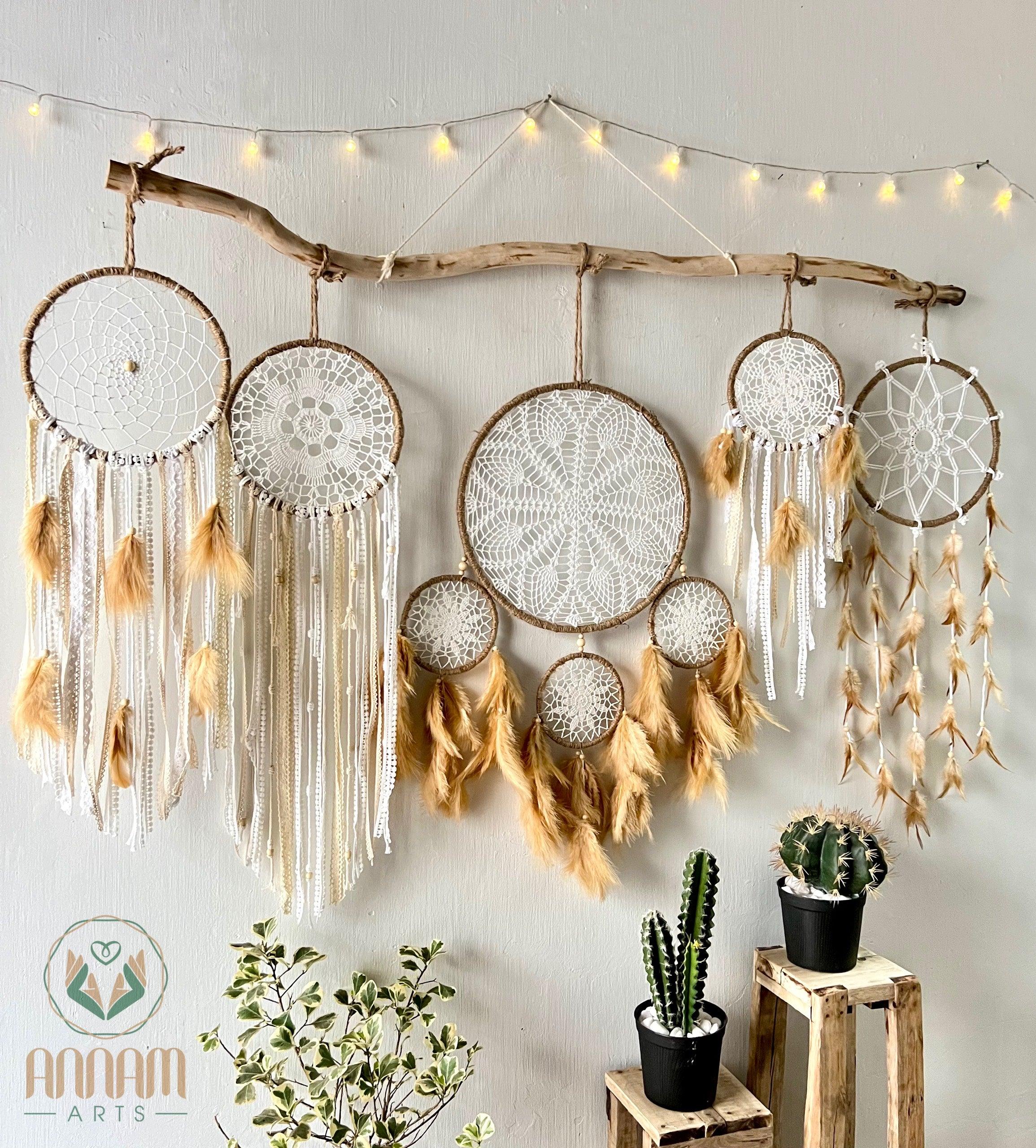 Large 5-piece wall-mounted dreamcatcher set SD10